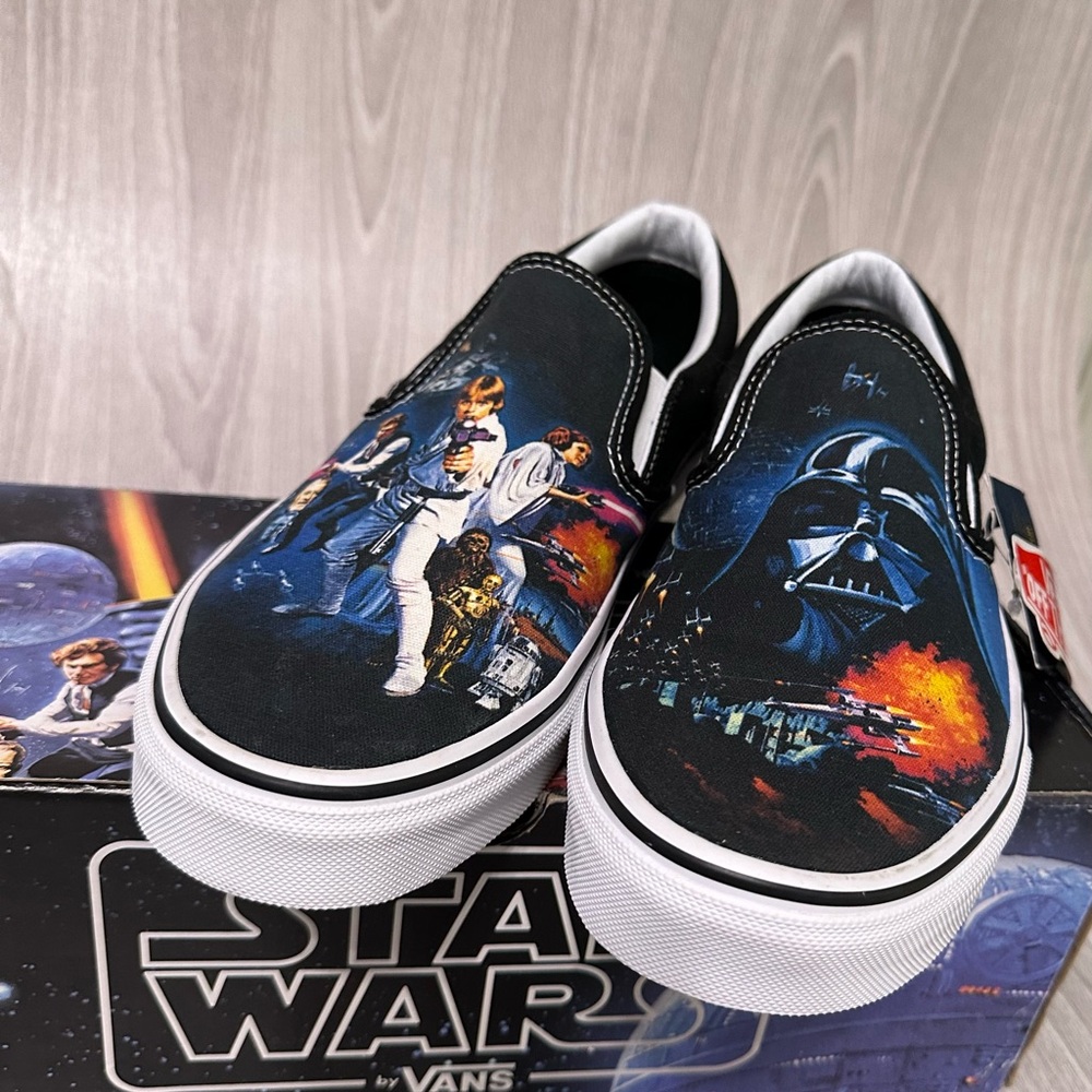 Vans Star Wars Slip-On Sneakers - Black and Multicolor